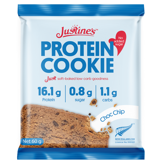 Justine's Protein Cookie Choc Chip 60g (SOLD in 12's)