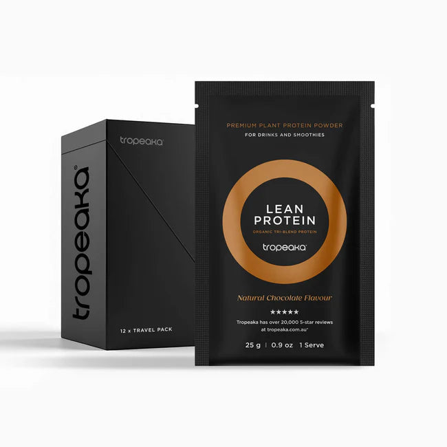 Load image into Gallery viewer, Tropeaka Lean Protein Single Serve Box 25g (Box of 12) Chocolate
