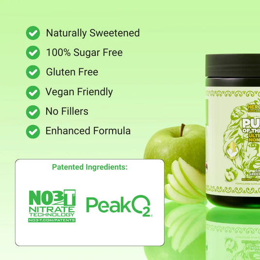 HERCULES Pump of the Gods- Ultimate Non Stim Pre-Workout - Gaia's Green Apple