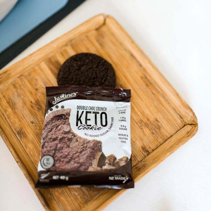 Load image into Gallery viewer, Justine&#39;s Keto Crunch Cookie Double Choc 40g
