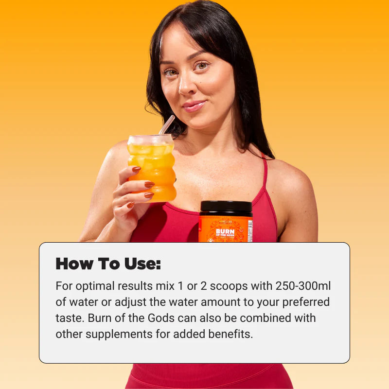 Load image into Gallery viewer, HERCULES Burn of the Gods Fat Burner - Zeus&#39;s Orange (60 serves)
