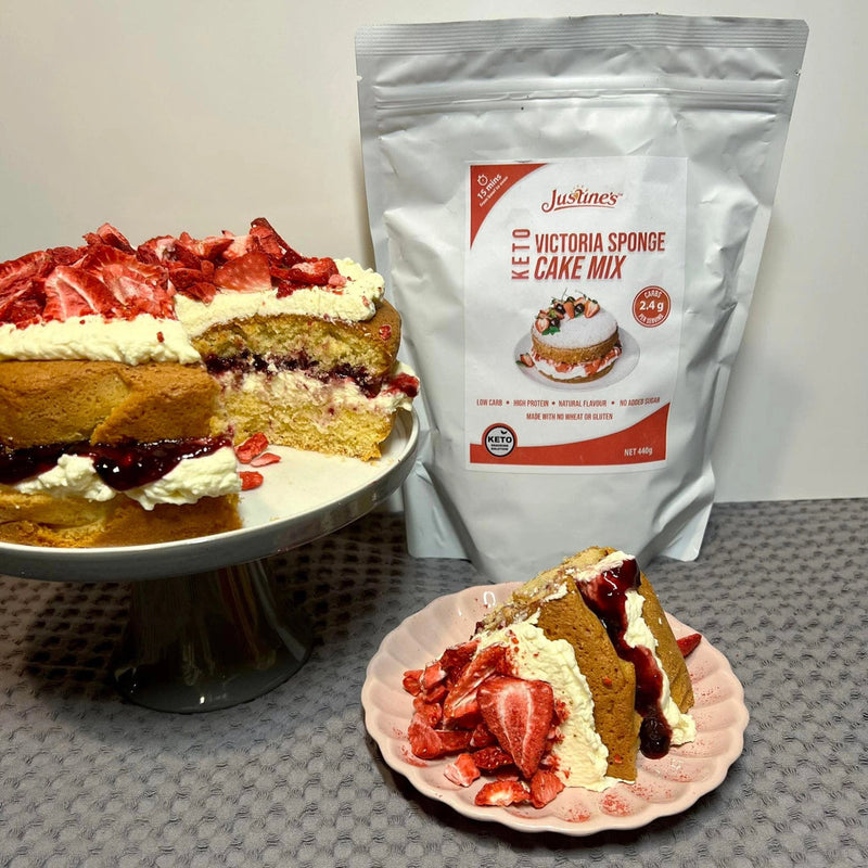 Load image into Gallery viewer, Justine&#39;s Keto Victoria Sponge Cake Mix 440g
