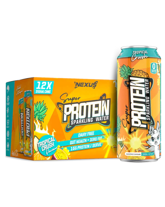 SUPER PROTEIN SPARKLING WATER RTD - TROPICAL CRUSH (12 PACK)