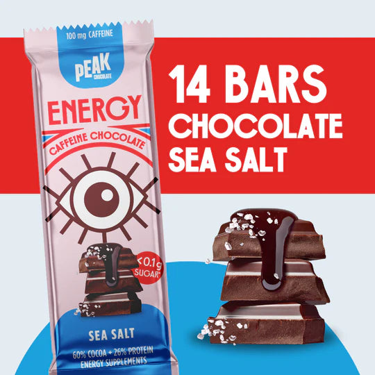 Load image into Gallery viewer, PEAK CHOCOLATE ENERGY BARS - Sea Salt
