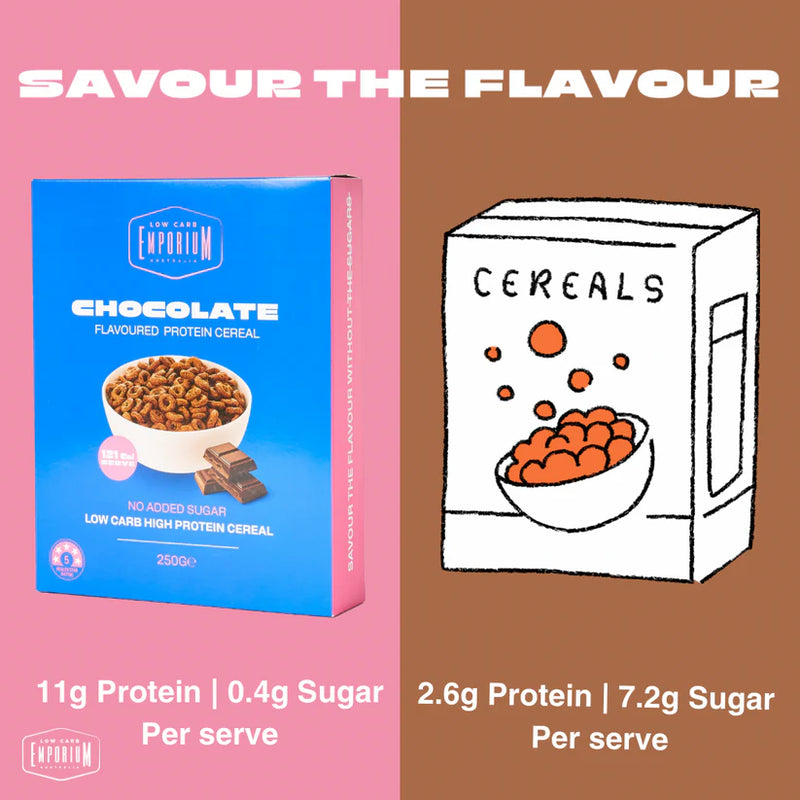 Load image into Gallery viewer, Low Carb Protein Cereal - Chocolate Flavour - 250g
