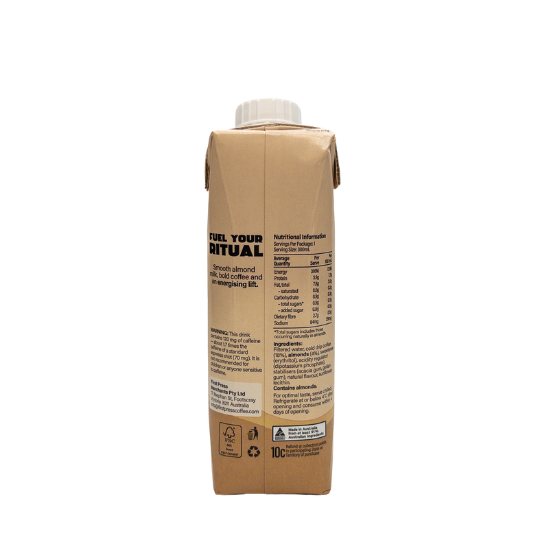 Load image into Gallery viewer, Iced Almond Milk Latte 300ml - No Added Sugar (12 pk)
