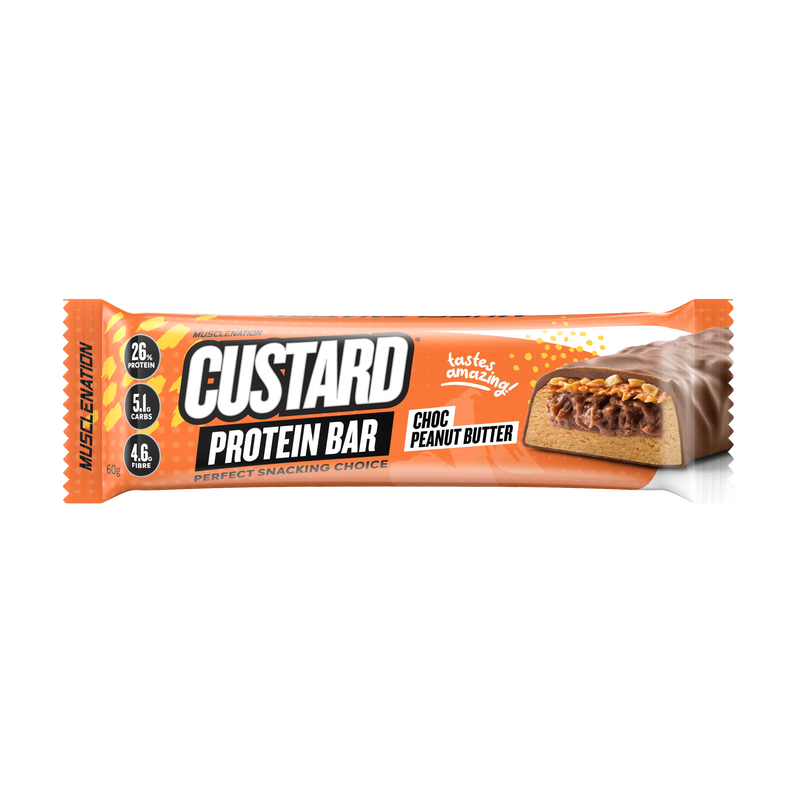 Load image into Gallery viewer, MN CUSTARD PROTEIN BAR - CHOC PEANUT BUTTER (12 bars)
