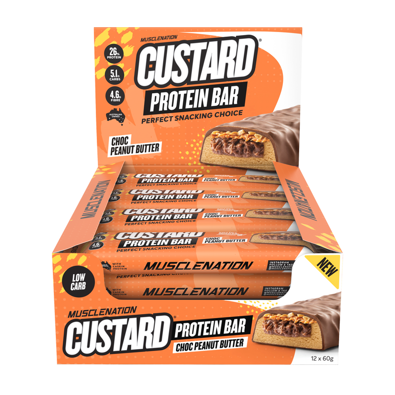 Load image into Gallery viewer, MN CUSTARD PROTEIN BAR - CHOC PEANUT BUTTER (12 bars)
