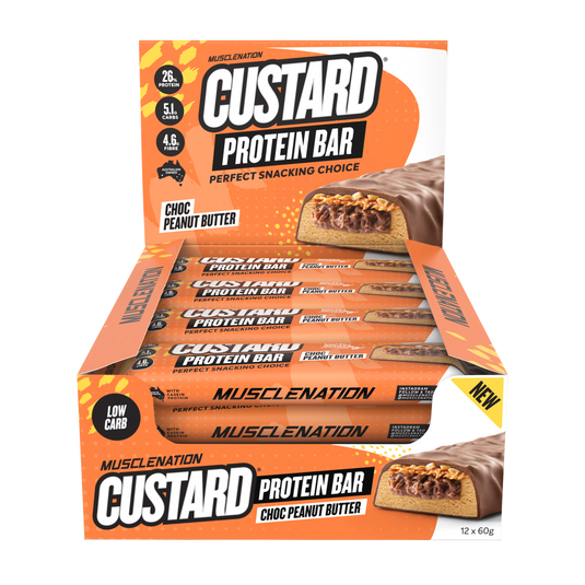 MN CUSTARD PROTEIN BAR - CHOC PEANUT BUTTER (12 bars)