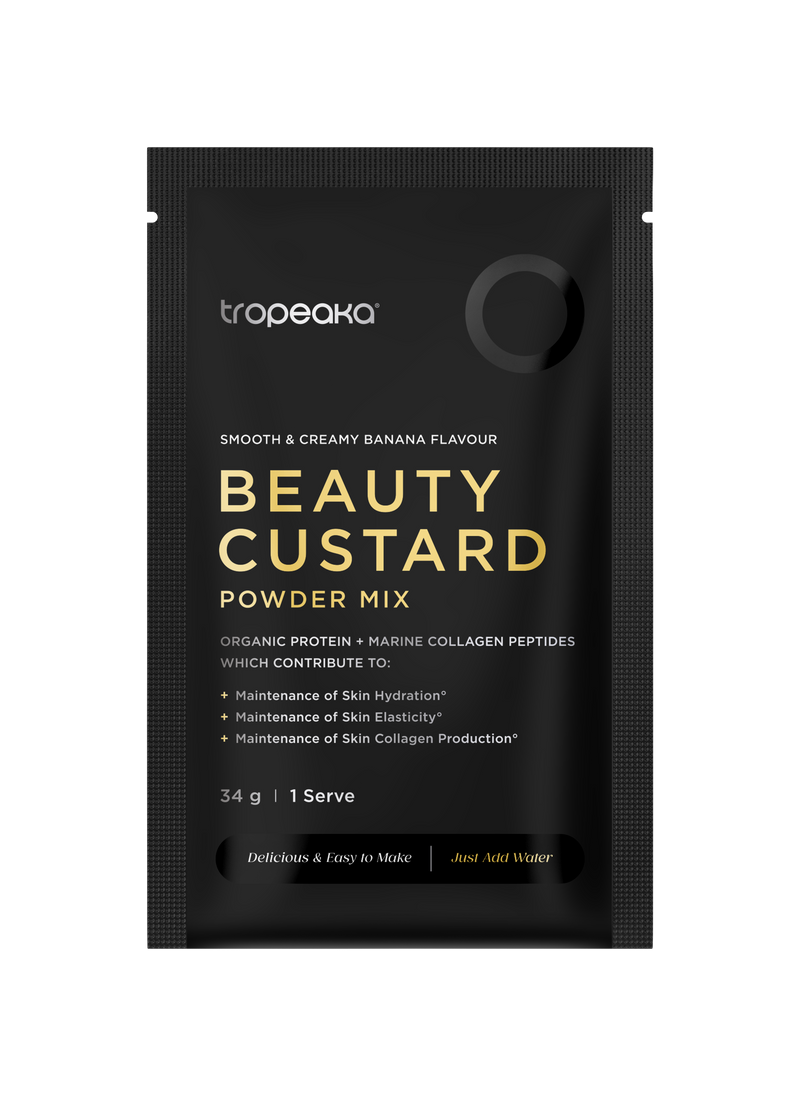 Load image into Gallery viewer, Tropeaka BEAUTY CUSTARD SMOOTH &amp; CREAMY BANANA SINGLE SERVE
