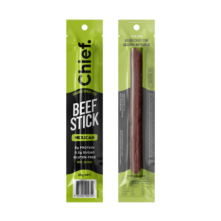 CHIEF ORGANIC BEEF STICKS (box of 12)