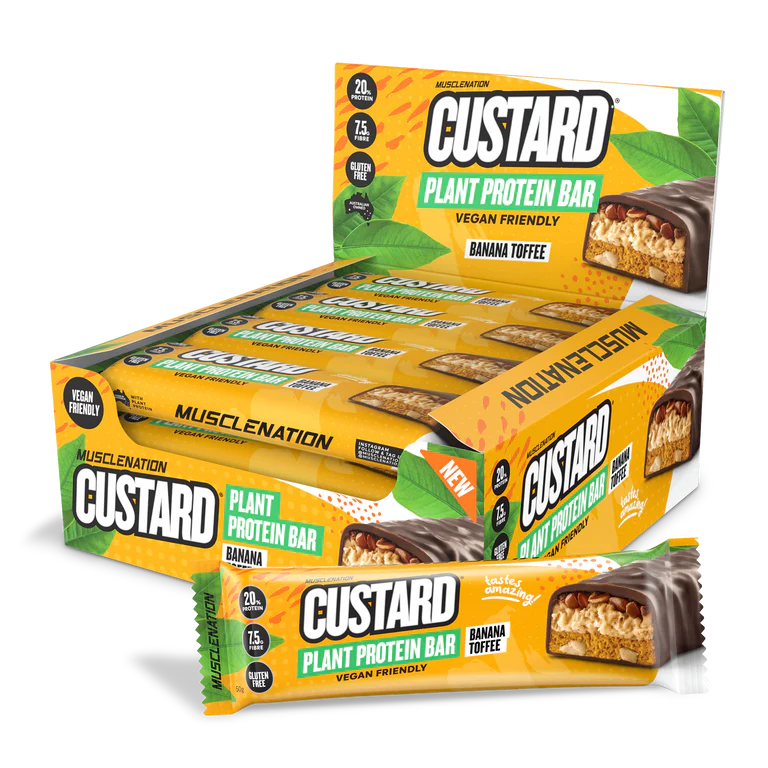 Load image into Gallery viewer, Plant Protein Custard Bars Banana Toffee
