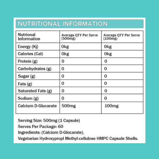 Primabolics Calcium D-Glucarate 500mg x 60 cap