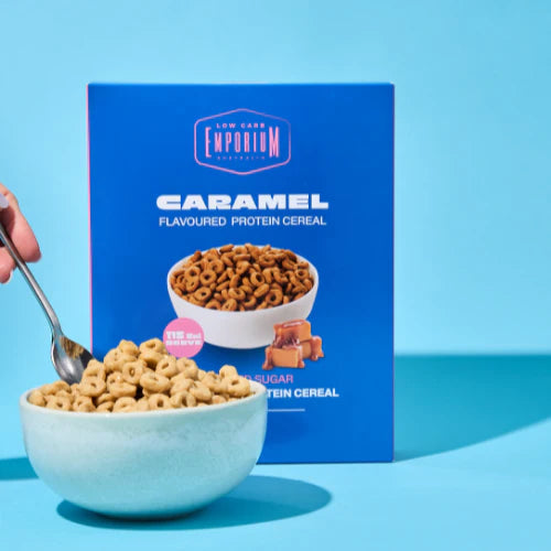 Load image into Gallery viewer, Low Carb Protein Cereal - Caramel Flavour - 250g
