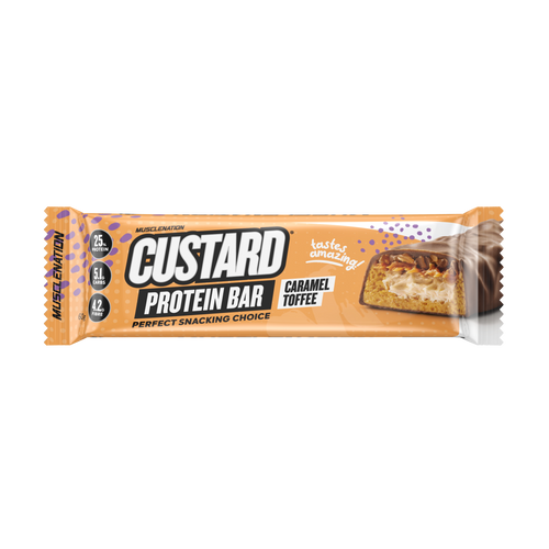 MN CUSTARD PROTEIN BAR - CARAMEL TOFFEE  (12 bars)