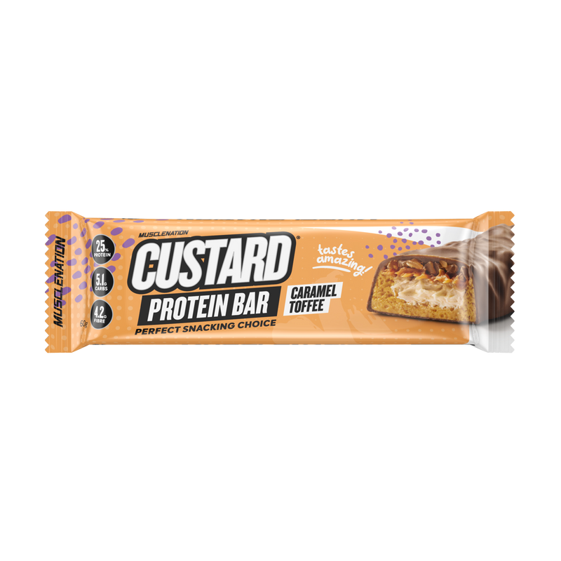 Load image into Gallery viewer, MN CUSTARD PROTEIN BAR - CARAMEL TOFFEE  (12 bars)
