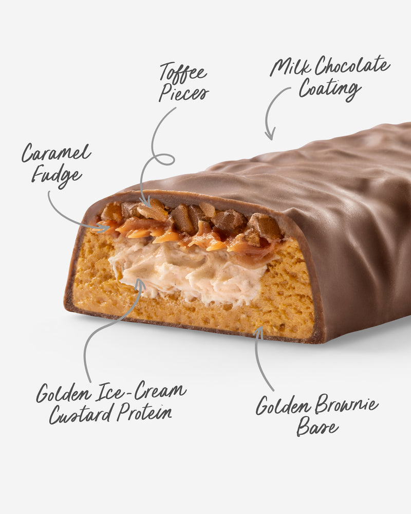 Load image into Gallery viewer, MN CUSTARD PROTEIN BAR - CARAMEL TOFFEE  (12 bars)
