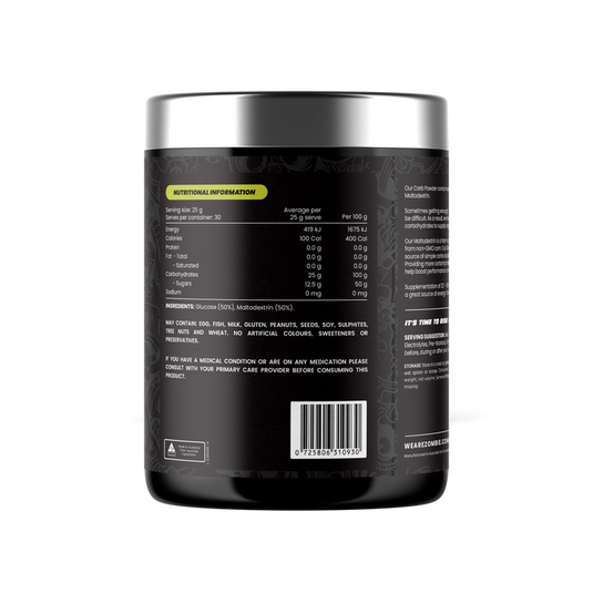 ZOMBIE LABS - Carbs Powder 750g [30 Serves]