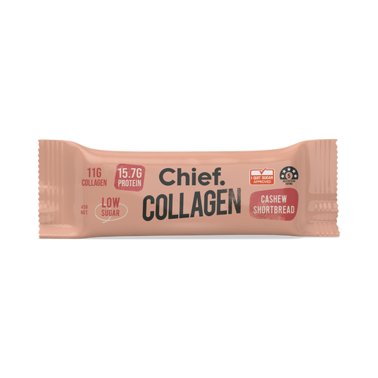 CHIEF Collagen Protein Bar - Cashew Shortbread (box of 12)