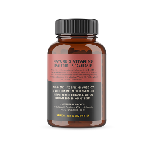 CHIEF ORGANIC BEEF LIVER, HEART & KIDNEY IMMUNITY BOOST