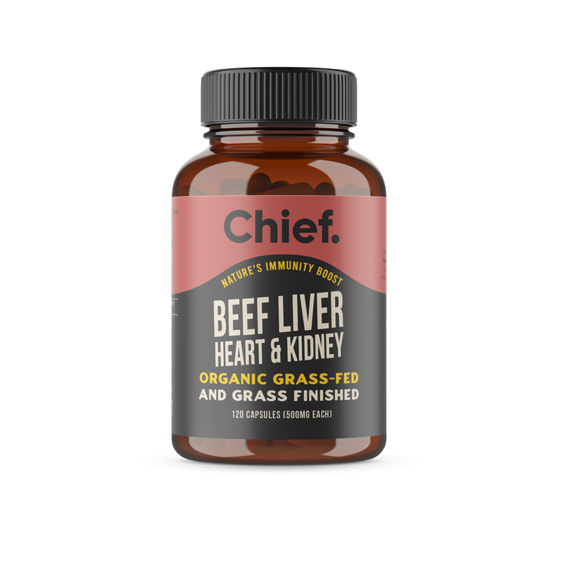 Load image into Gallery viewer, CHIEF ORGANIC BEEF LIVER, HEART &amp; KIDNEY IMMUNITY BOOST
