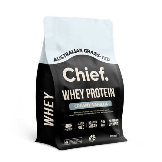 Chief Nutrition Grass-fed Whey Protein Powder (30 serves)
