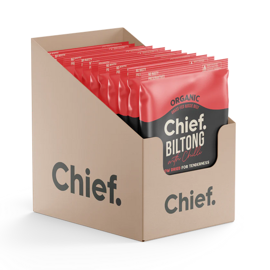 CHIEF ORGANIC GRASS-FED BILTONG 30g (12 bars)