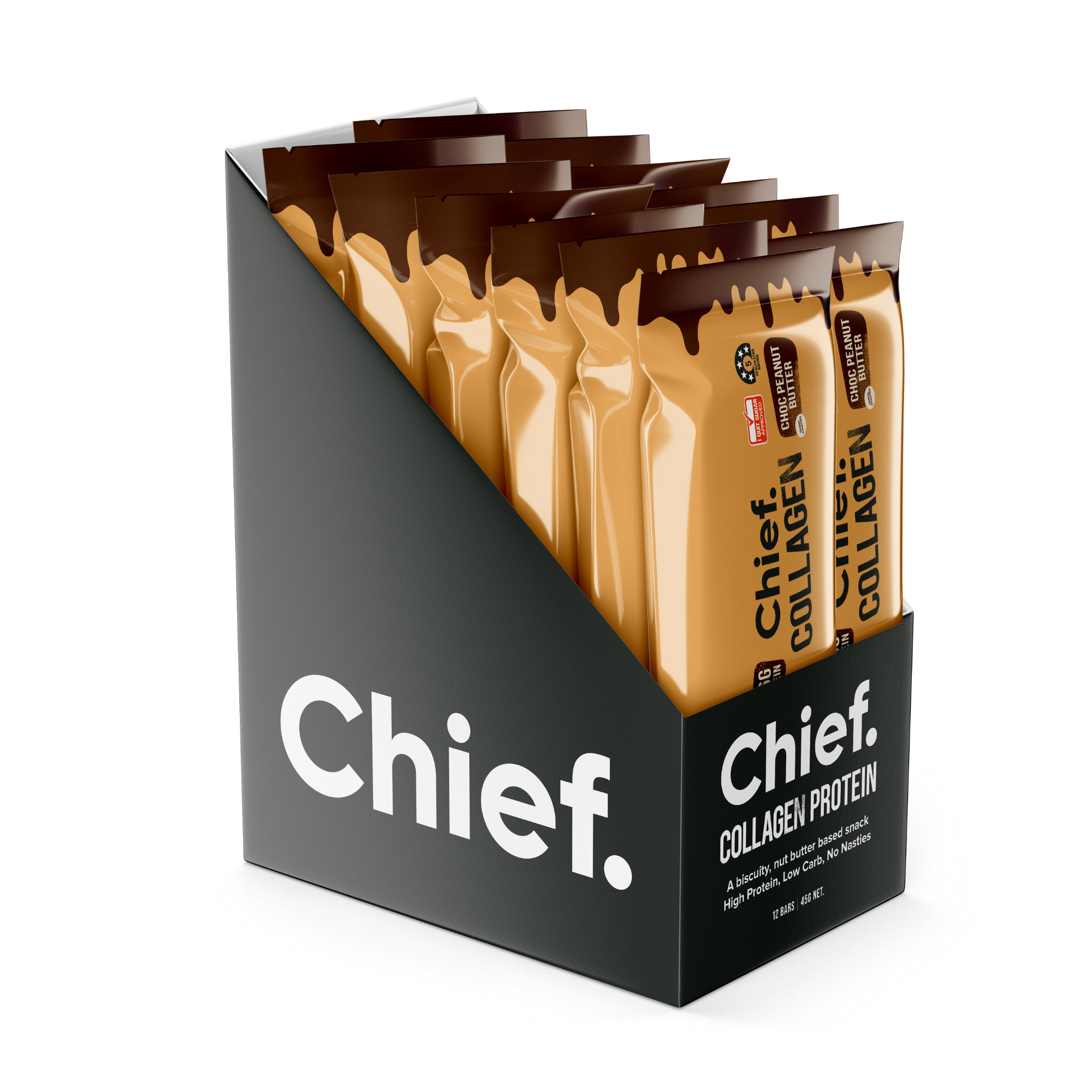 CHIEF Collagen Protein Bar - Choc Peanut