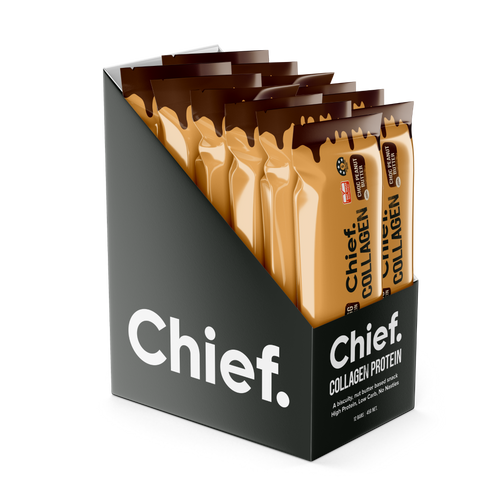 CHIEF Collagen Protein Bar - Choc Peanut (box of 12)