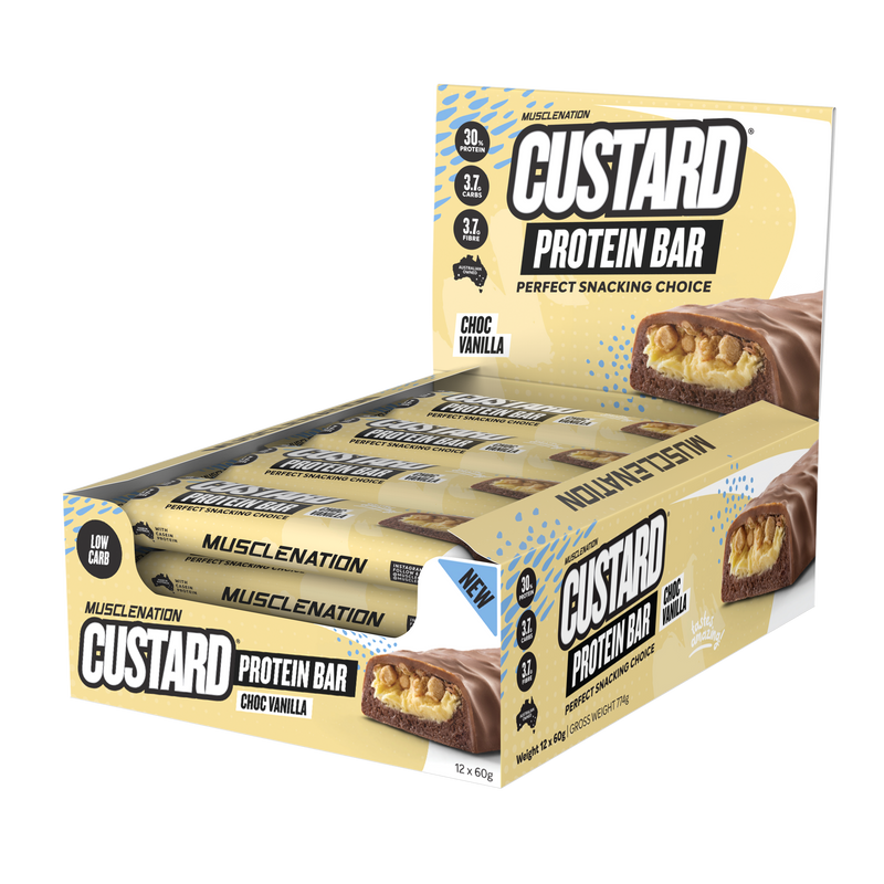 Load image into Gallery viewer, MN CUSTARD PROTEIN BAR - CHOC VANILLA (12 bars)
