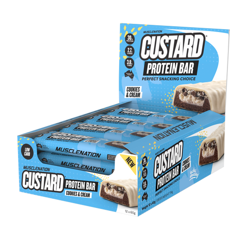 MN CUSTARD PROTEIN BAR - Cookies & Cream 12 bars)