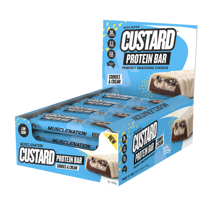 Load image into Gallery viewer, MN CUSTARD PROTEIN BAR - Cookies &amp; Cream 12 bars)
