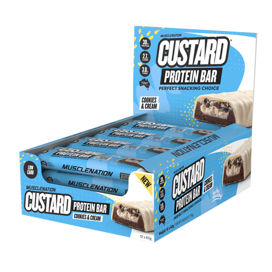 MN CUSTARD PROTEIN BAR - Cookies & Cream 12 bars)