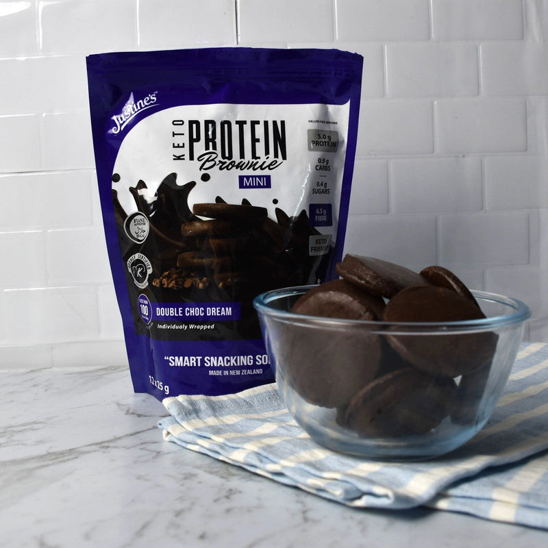 Load image into Gallery viewer, Justine&#39;s Mini Protein Cookie Double Choc Dream (12x25g) 300g
