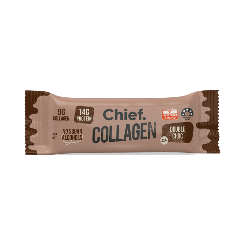 Load image into Gallery viewer, CHIEF Collagen Protein Bar - Double Choc (box of 12)
