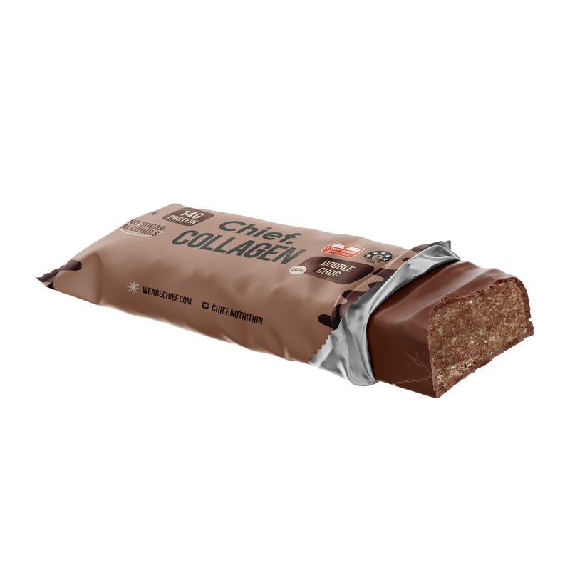 Load image into Gallery viewer, CHIEF Collagen Protein Bar - Double Choc (box of 12)
