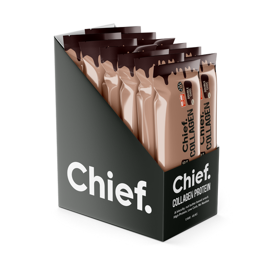 CHIEF Collagen Protein Bar - Double Choc (box of 12)