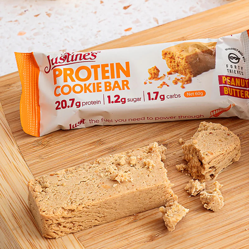 Load image into Gallery viewer, Justine&#39;s Protein Cookie Bar Forty Thieves Peanut Butter 60g
