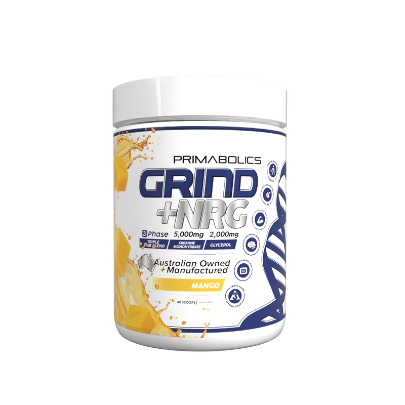 Load image into Gallery viewer, Primabolics GRIND+NRG HIGH STIM PRE WORKOUT
