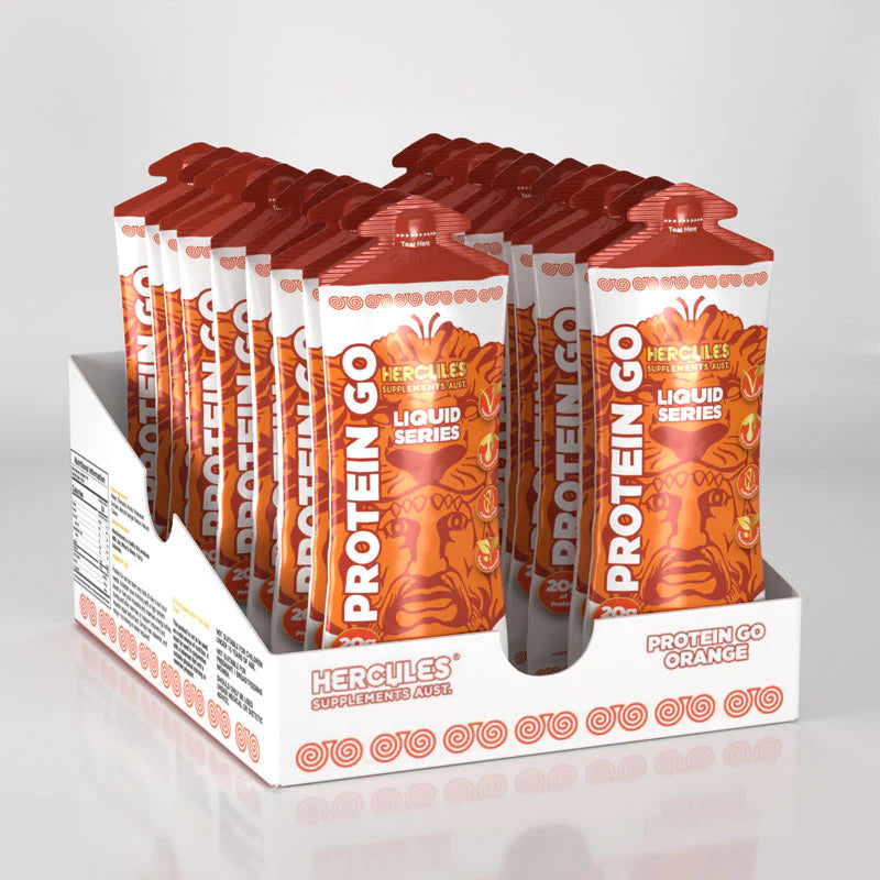 Load image into Gallery viewer, HERCULES Protein Go - Protein Gel Sachet Orange (cases of 30)
