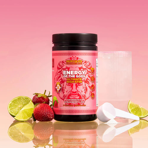 HERCULES Energy of The Gods-Ultimate High Stim Pre Workout - Aphrodite's Strawberry (40 serves)