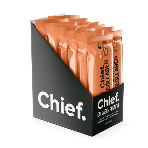 CHIEF Collagen Protein Bar - Hazelnut brownie (box of 12)