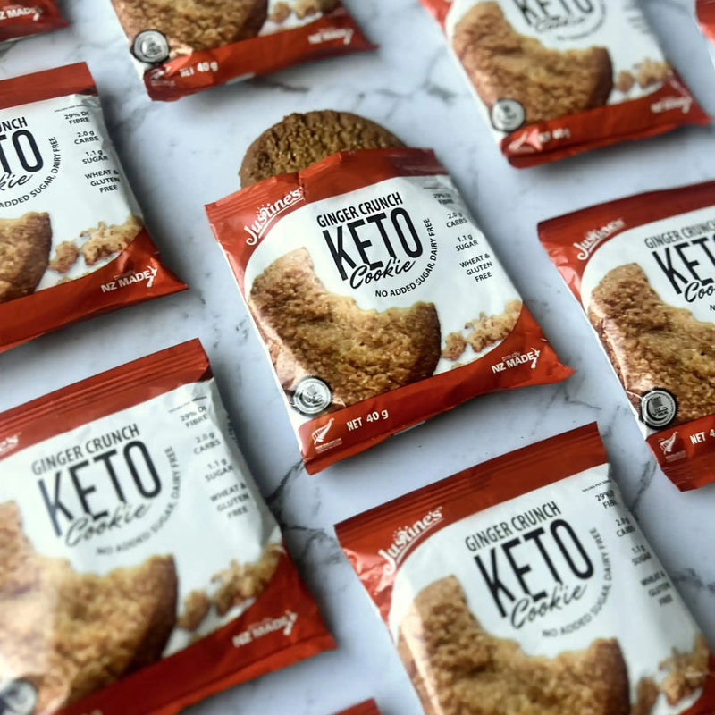 Load image into Gallery viewer, Justine&#39;s Keto Crunch Cookie Ginger 40g
