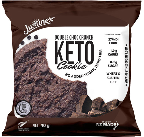 Justine's Keto Crunch Cookie Double Choc 40g