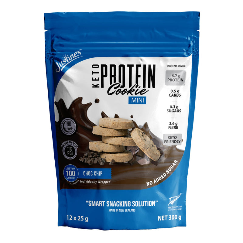 Load image into Gallery viewer, Justine&#39;s Mini Protein Cookie Choc Chip (12x25g) 300g
