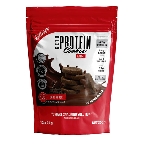 Justine's Mini Protein Cookie Choc Fudge (12x25g) 300g