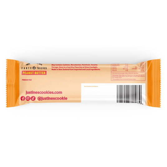 Justine's Protein Cookie Bar Forty Thieves Peanut Butter 60g