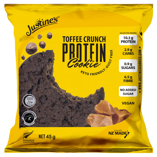 Justine's Keto Crunch Vegan Protein Cookie Toffee 45g