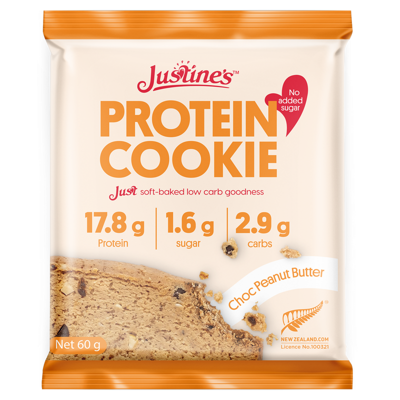 Load image into Gallery viewer, Justine&#39;s Protein Cookie Peanut Butter Choc Chip 60g
