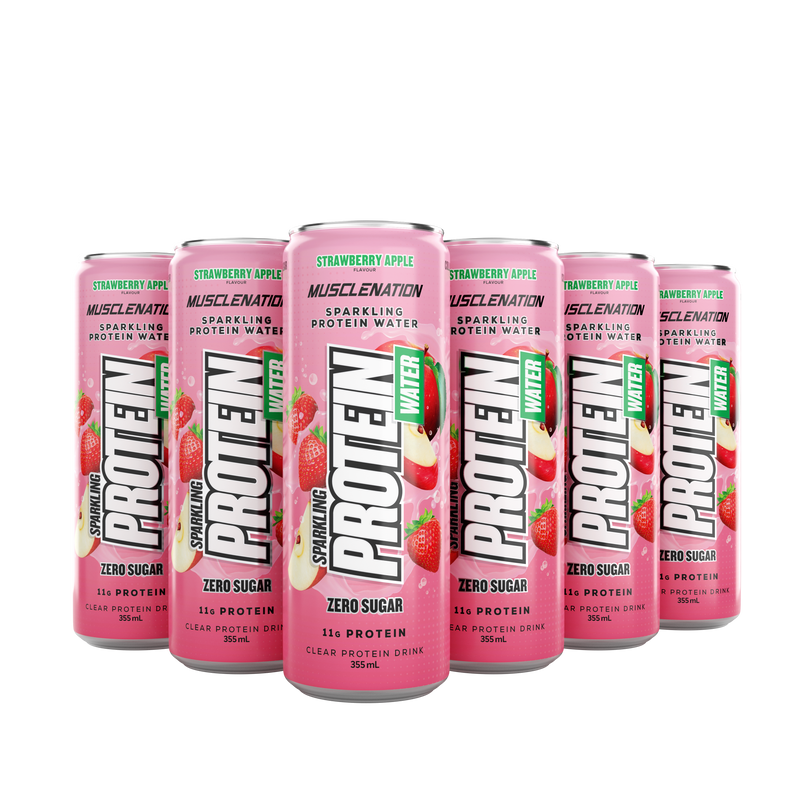 Load image into Gallery viewer, MN SPARKLING PROTEIN WATER ZERO SUGAR- Strawberry Apple (12 pack)
